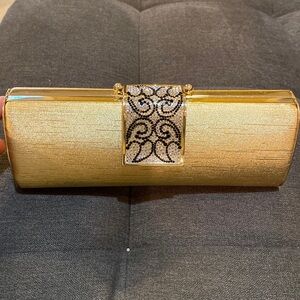 Saks Fifth Avenue Gold Clutch